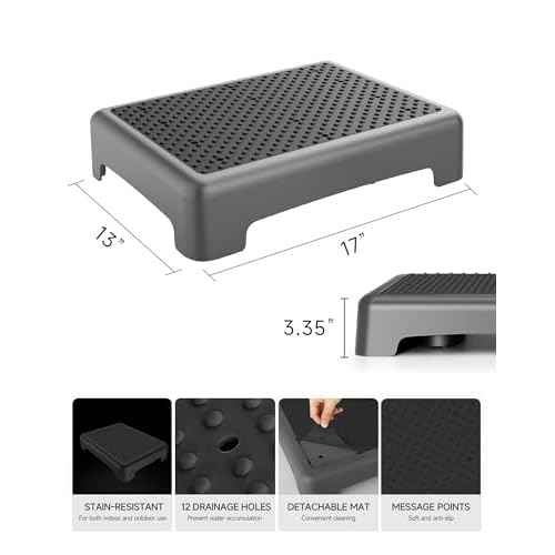 Mobility Step Stool for Adults, Bed Step Stools, 680 LBS Capacity Safety Step Platform, Portable Stair Assist for Cars, Indoor/Outdoor Steps, Black