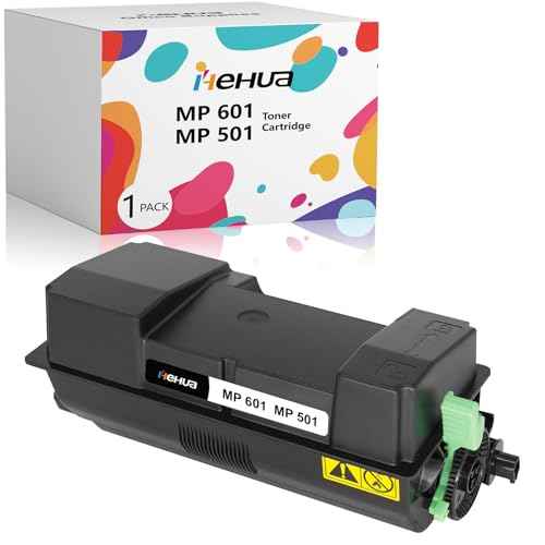hehua Compatible MP 501 601 Toner Cartridge Replacement for Ricoh 407823 MP 601 MP 501 for SP 5300dn MP 501SPF MP 601SPF 5300 SP 5310dn (25,000 Pages, Black)