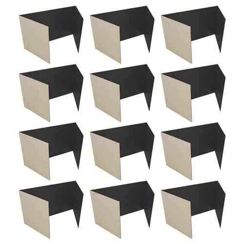 Flipside Products 18¡±x 48¡± Black Study Carrel, Privacy Boards, Student Privacy and Focus Booth for The Classroom, Desk Divider Cubby for Tests, Made in USA - 12 Pack
