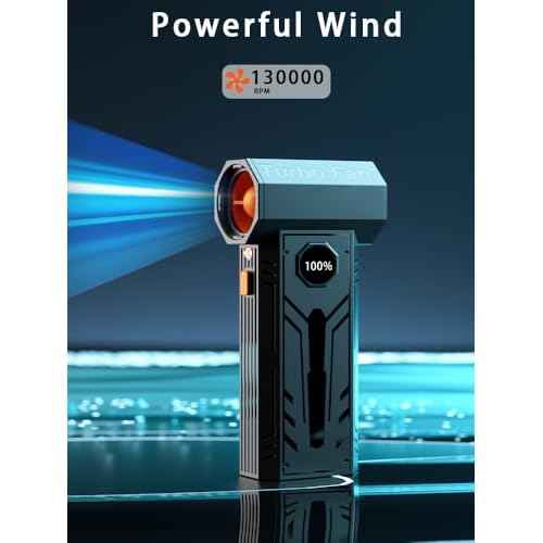 Electric Air Duster - 130,000RPM Ultra Power Cordless Air Duster, 100-Gear Adjustable Mini Blower with Quick Charge for Computers, Keyboards, Houses, Outdoors and Cars