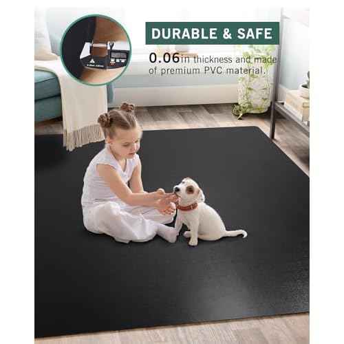 Office Chair Mat for Hardwood Floor, 36"x48" Anti-Slip Waterproof Floor Protector Desk Chair Mat for Rolling Chairs, Heavy Duty Non-Toxic Computer Mat, Easy Glide