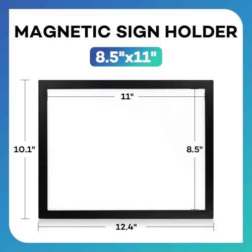 YixangDD 30 Pack Magnetic Sign Holder 8.5 x 11, Self-Adhesive Magnetic Wall Mount Sign Holder, Magnetic Document Holder for Wall Window Office Poster Store