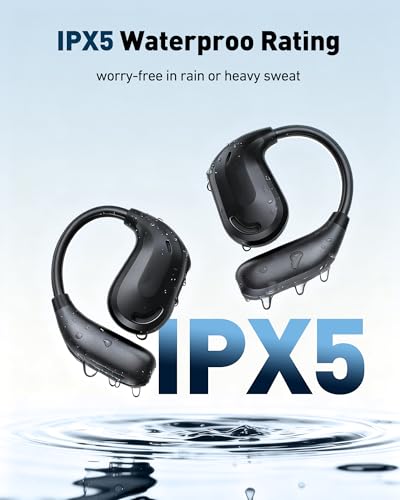 BNARQP Wireless Earbuds with 36H Battery, Bluetooth 6.0, IPX5 Waterproof, AI Real-Time Translation for Travel & Sports
