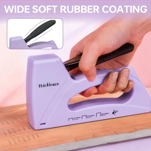 ThinkLearn Light Duty Staple Gun for Wood & Upholstery - Purple