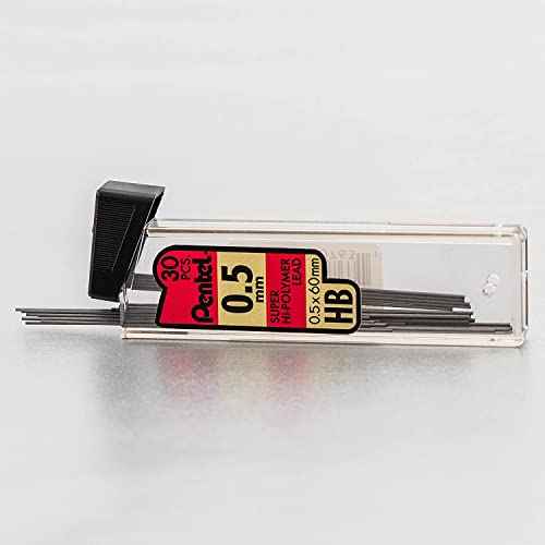 Pentel Super Hi-Polymer Mechanical Pencil Lead Refill - 0.5mm, 0.7mm, 0.9mm - 90 Lead refills (30 of Each Size)