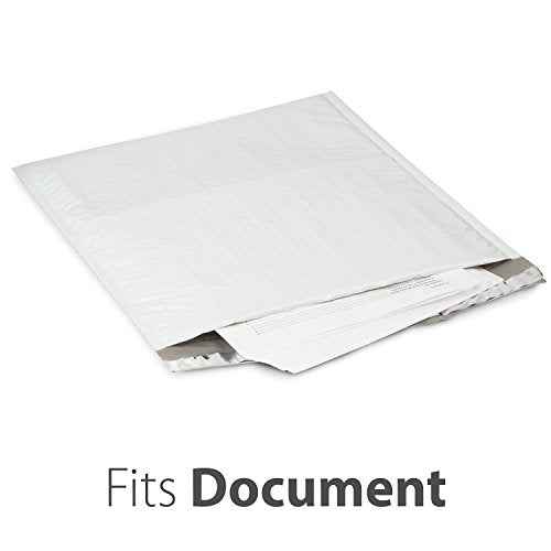 #6 Poly Bubble Mailer 12.5 x 16 (50 Pack), Lightweight Water/Dust/Shock/Tear Resistant Padded Shipping Envelopes for Book, Magazine, Documents