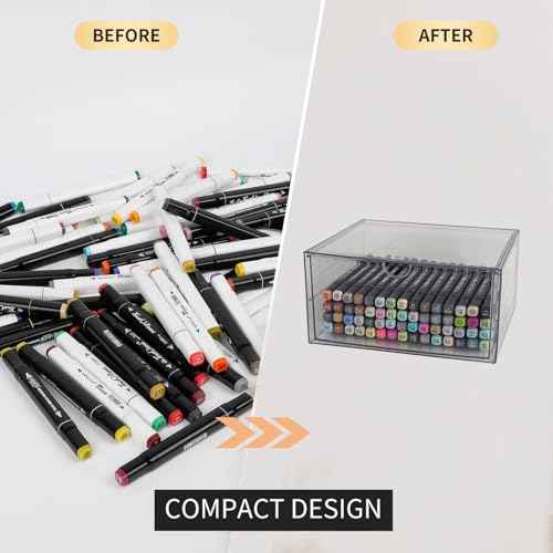 Clear Desk Organizers and Accessories, 2 Pack Plastic Drawer Organizer for Office Supplies, Marker Pen, Art Crafts, Stationery, Coffee Pods, Stackable Home Storage (2 Drawers)