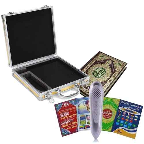 Digital Quran Pen Reader Translator Talking Reader Rechargeable Quran Book Read Pen with Multilingual 25 Reciters Muslims Gift Ramadan Gift Golden