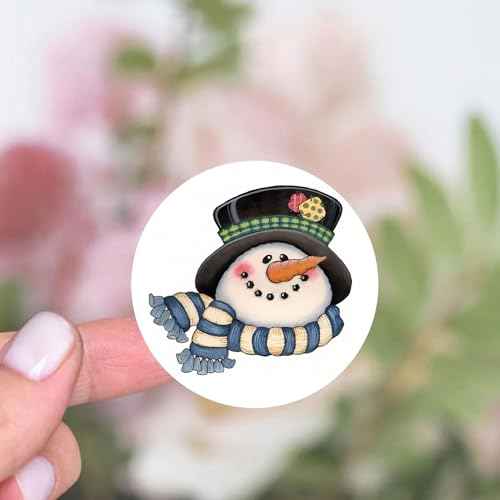 Christmas Stickers Merry Christmas Stickers for Cards Crafts Gifts, 500 Pcs Happy Holidays Sticker for Envelopes 1.5" Small Xmas Envelope Seals Sticker Roll for Gift, Boxes, Round (Christma)