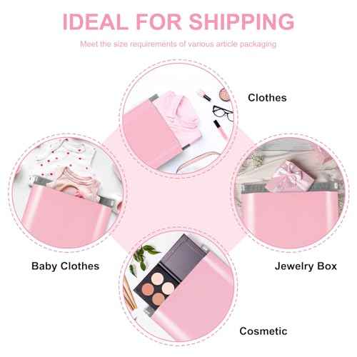 Metronic Poly Mailers 10X13 100 Pack, Strong Adhesive Shipping Envelopes for Clothing, Medium Shipping Bags for Small Businesses, Waterproof Mailers Poly Bags, Packages Bags Light Pink