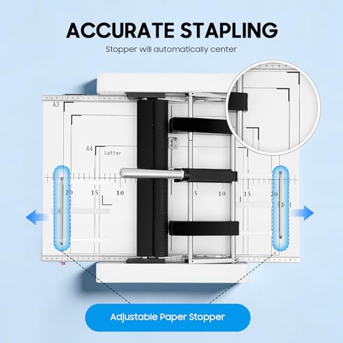 A3 Booklet Folding and Binding Machine 110V 60W Automatic Stapler for Schools & Offices