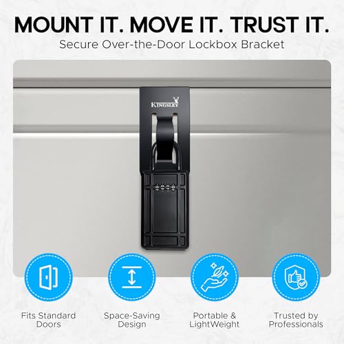 Kingsley KL-180 Over-the-Door Lockbox Bracket – All-Metal Key Storage Hanger