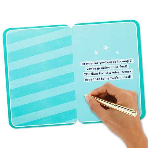 Hallmark 2nd Birthday Card for Kids (Fuzzy Number)
