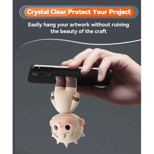 Extra Large Removable Mounting Putty, Strong Double Sided Glue Adhesive Dots No Residue, Clear Museum Sticky Tack for Picture Decor Craft,180 Pcs 0.6 x 1.38 in