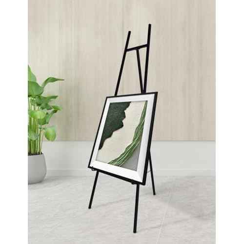 Iron Adjustable Arts & Crafts Easels,Metal Easel Stand with Chain Support for Mirror,58 Inch Floor Easels for Display Wedding Sign(Black)
