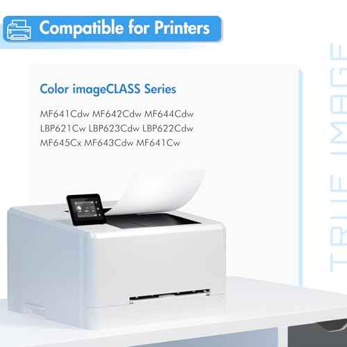 TRUE IMAGE Compatible 054 Toner Cartridge Replacement for Canon 054 054H Black Work for Canon Color ImageCLASS MF641Cdw MF642Cdw, LBP622Cdw Printer (Black, 2-Pack)
