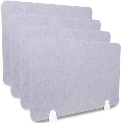 4 Pack Acoustic Desk Panel Privacy Desk Dividers 16x24 Inch Noise Reducing Desk Privacy Panel and Visual Distraction with Metal Clip for Student Offices School