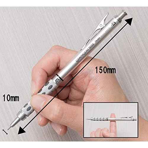Pentel GraphGear 1000 Automatic Drafting Pencil - Metal Mechanical Pencils 0.5 and 0.7mm with Refill Leads