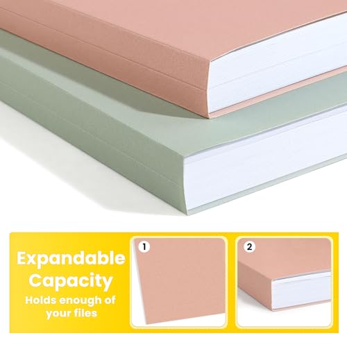 SUNEE Pastel Color File Folders 18 Pack 8.5 x 11 Office Document Organizers