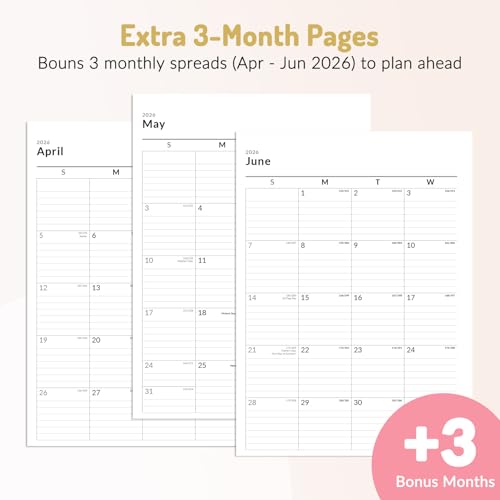 Forvencer Pink Academic Planner 2026-2027 | 8.5x11 Calendar Jul-Jun 2026-2027