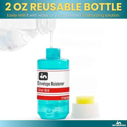 1InTheOffice Envelope Moistener, Envelope Sealer, Letter Moistener, 2 oz., 4 Pack