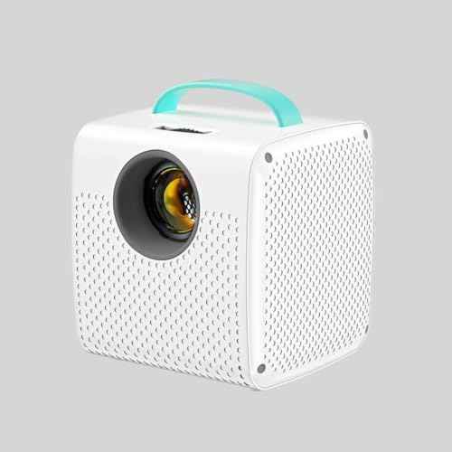 Mini Projector, 1080P Support, Book Projector for Reading, Portable Projector with Handle, USB/HDMI Connection, 50 ANSI, 20"-70" Screen Video Projector for Laptop/PC/Smartphone