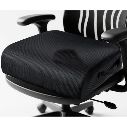 MINUPWELL 6" Extra Thick Office Chair Cushion, 2 Layers Adult Booster Seat Cushion, Thick Wheelchair Cushions, Thick Adult Booster seat Chair Cushion for Car Seat, Airplane - 18x16x6in - 100% Foam