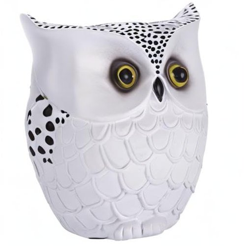 PSKZNSZ Owl Pen Holder, Owl Pen Pencil Container Carving Brush Pot Brush Holder Desk Organizer Decoration,Luxury Gift and Exquisite Handicraft (White:Owl)