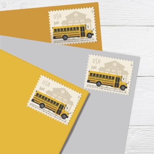 United States Postal Service School Bus Additional Ounce Postage Stamps - 20 Sheet