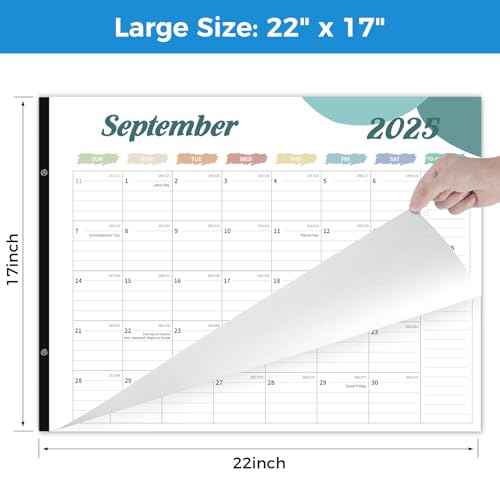 Desk Calendar 2025-2026, Desk Calendar Large 22x17, 18 Months Desk Top Calendar, From July 2025 to December 2026 with To Do & Notes, Holiday & Julian Date for Home, School & Office