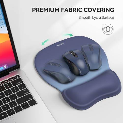 TECKNET Gel Ergonomic Mouse Pad with Wrist Rest, Gradient Color, 10x8 Inches