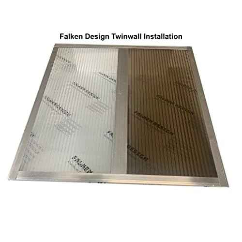 Falken Design 24 in x 36 in x 0.3125 in Clear Twin Wall Polycarbonate Sheet