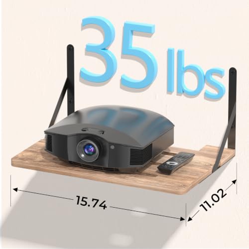 Ztounk 15.75 x 11.02 Inch Large Wall Mount Shelf for Projectors, Routers, Gaming Consoles