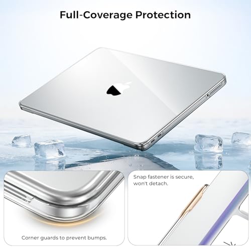 EooCoo Crystal Clear MacBook Neo 13-inch 2026 Case Scratch Resistant Slim Cover