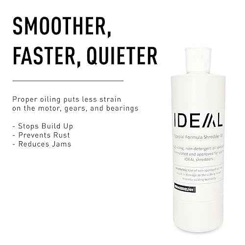 IDEAL Special High-Cling Lubricating Oil for ideal Shredders Non-Toxic, Non-Detergent, Extend Life of Your ideal Shredder (4 Bottles, 1 Pint Each)