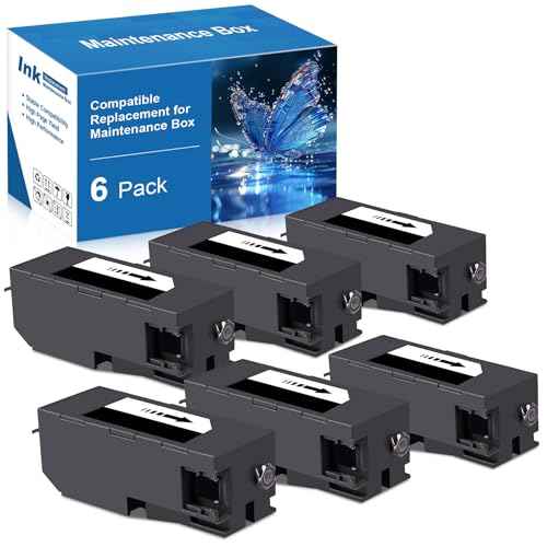 Compatible T04D0 Ink Maintenance Box Replacement for 04D0 E-04D0 C13T04D000 Maintenance Box Work for ET-7700 ET-7750 L7188 Printers (T04D000/EWMB1, 6 Pack)