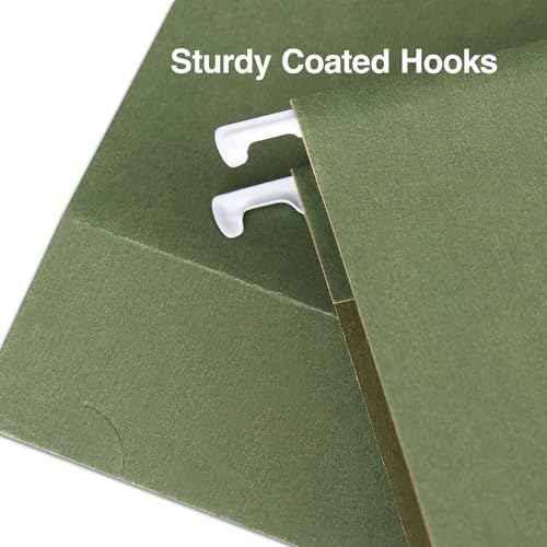 Staples 418376 Hanging File Folders BX Bottom 3-Inch Expansion Letter Gn 25/BX