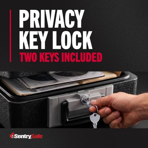 SentrySafe Fireproof Safe Box with Key Lock, 0.25 cu ft, Fire-Resistant Chest for Documents & Valuables