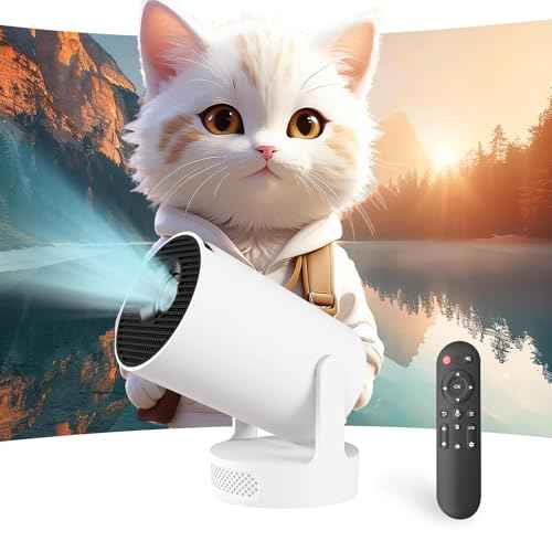Mini Projector with WiFi and Bluetooth, Portable Projectors with Mouse, 40-200" Smart Outdoor Movie Projector 4K 1080P Support, 180¡Æ Rotatable Home Vedio Projector Compatible with HDMI/USB/Smartphone