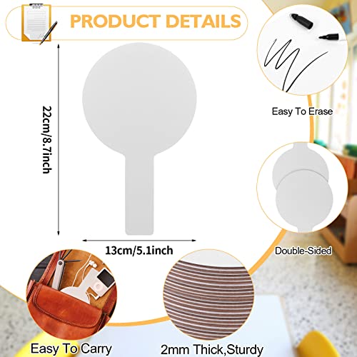 100 Pieces Dry Erase Answer Paddles Handheld Double Sided Paddles Mini White Boards Small White Board Dry Erase Signs Auction WhiteBoard for Students Classroom Voting Games