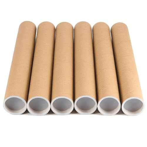 HOIGON18 Pack 2 x 16 Inch Mailing Shipping Tubes with Caps, Thick Mail Tubes Cardboard Mailing Tube for Packing,Shipping, Artwork, Crafts, Storage of Poster