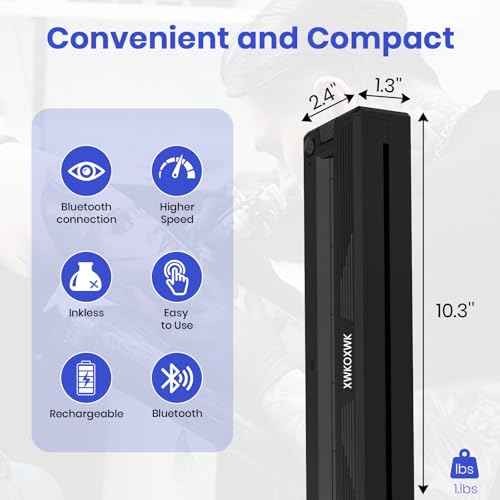Tattoo Stencil Printer Machine for Tattoo Artists&Beginners,with 3 pcs Tattoo Transfer Paper and Folded Paper,Compatible with Phone/Pc&Pad,Portable Bluetooth Thermal Inkless Wireless Printer