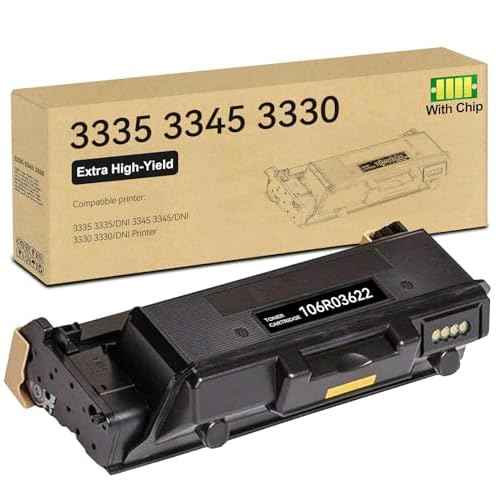 3330/ 3335/ 3345 Black High Capacity Toner-Cartridge (8,500 Pages/Pack) Compatible for Xerox 106R03622 for Xerox Phaser 3330 WorkCentre 3345 3335 Printer