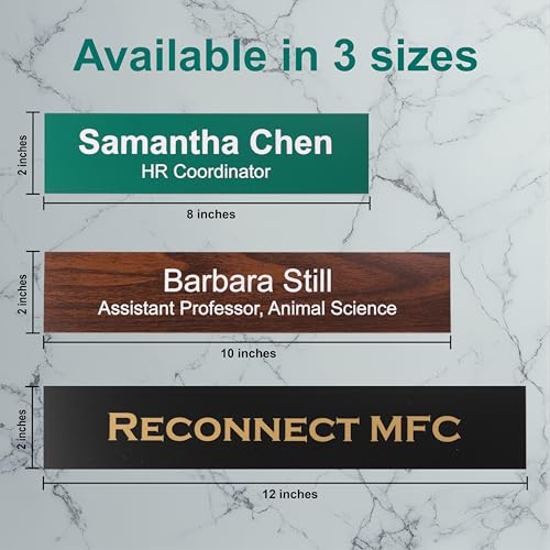 Custom Engraved Name Plate for Desk, Office Door & Wall - Durable Acrylic
