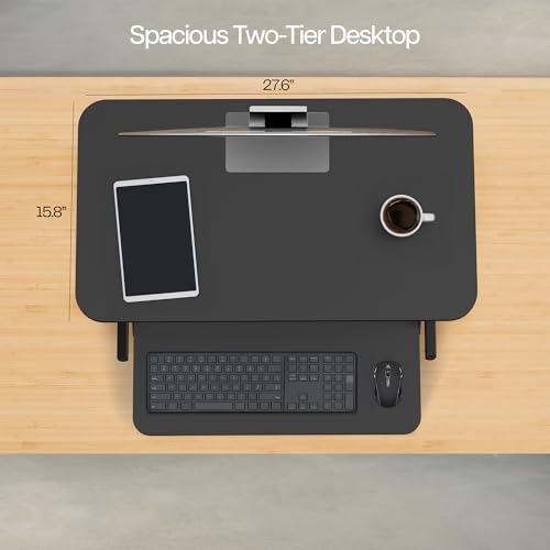 VIVO Black 28-Inch Standing Desk Converter, DESK-V028S - Adjustable Sit-Stand Workspace