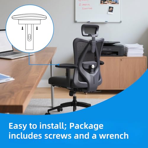 Office Chair Armrest Replacement 4in PU Arm Pads Caps - Fits Most Chairs, 1 Pair (4" Mounting Hole)
