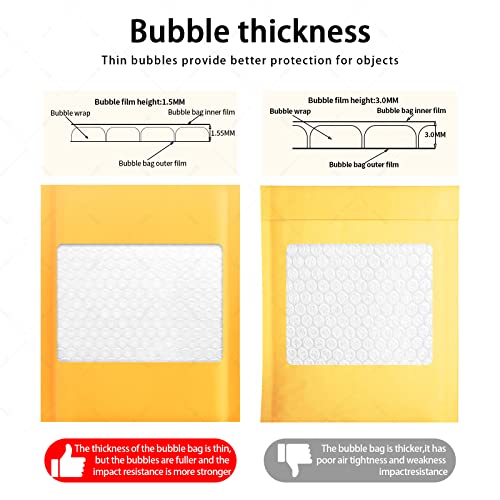 packbabol 8.5x11 Inch Kraft Bubble Mailers 50 Pcs Self-Sealing Yellow Envelopes #2