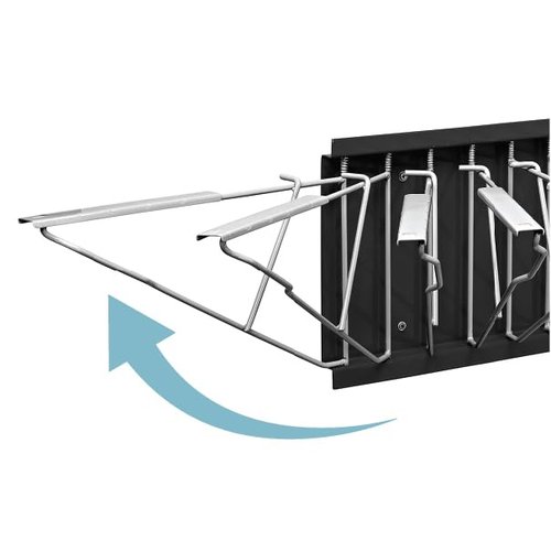 Adir Wall Mount Blueprint Rack - Blue Print Organizer, Poster Wall Mount Display, Map Storage Holder with 12 Pivot Brackets - Plan Rack for Office (Without Blueprint Clamps)