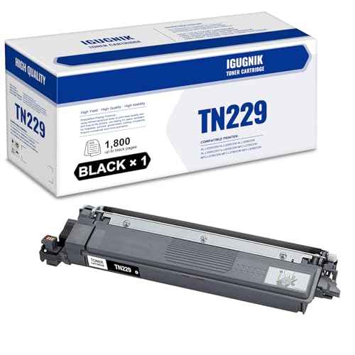 1 Pack TN229 Black Toner Cartridge, Compatible for TN229 TN-229 Toner Replacement for HL-L3220CDW L3280CDW L3295CDW L3300CDW L8245CDW MFC-L3720CDW L3765CDW L3780CDW L8395CDW Printer