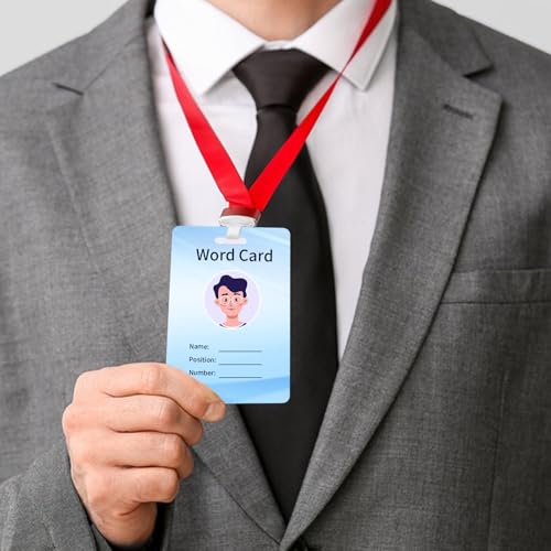 WAYASDCU 200PCS Blank Badge Cards with Slot Punch CR80 30Mil, PVC ID Cards for Business Office